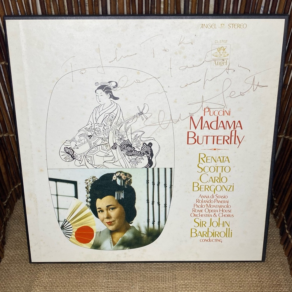 Sir John Barbirol Puccini Madama Butterfly CL-3702 Boxset Vinyl Album Signed LP